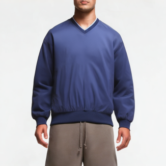 Men's V Neck Pullover Sports Sweatshirt 