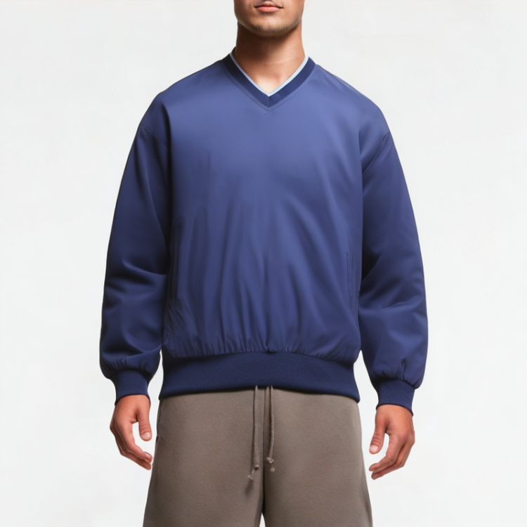 Men's V Neck Pullover Sports Sweatshirt 