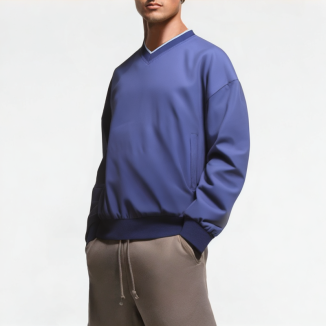 Men's V Neck Pullover Sports Sweatshirt 