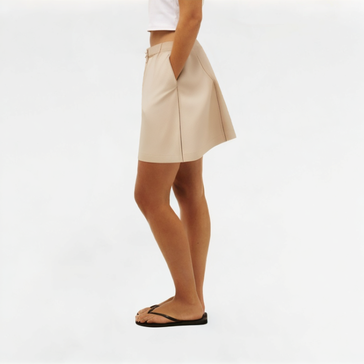 Casual High Waist Splicing A-Line Skirt