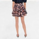 Fashionable High-Waisted Plaid Skirt 