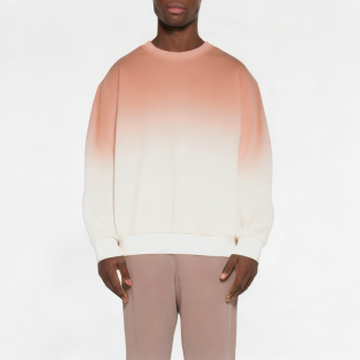 Spring Gradient Round Neck Men's Sweatshirt 