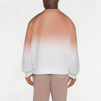 Spring Gradient Round Neck Men's Sweatshirt 