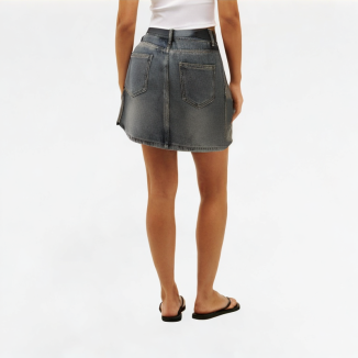 Summer Multi-Pocket Denim Skirt 