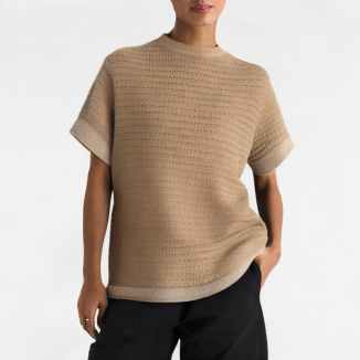 Fashion Hollow Round Neck Short Sleeve 