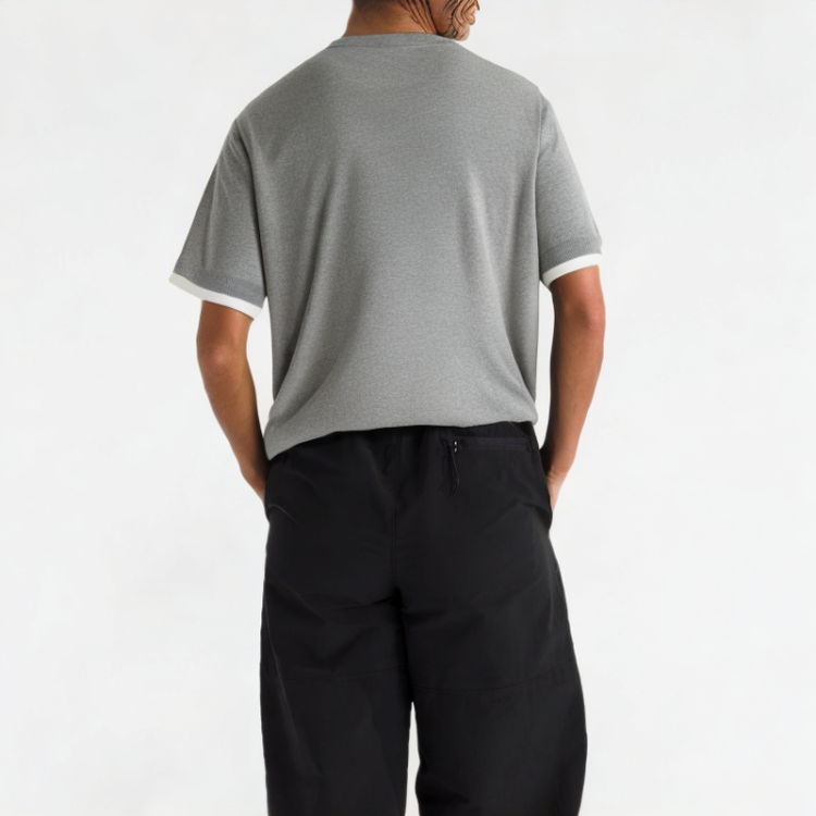 Spliced Contrasting Casual Short Sleeves