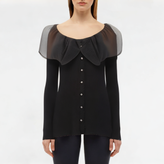 Spring Ruffle Knitted Long Sleeves