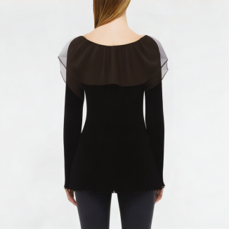Spring Ruffle Knitted Long Sleeves