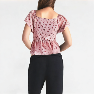 Summer Temperament Age-Reducing Floral Short Sleeves