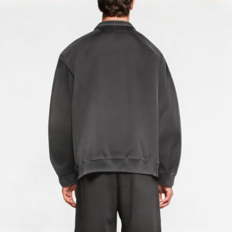 Heavy-Duty Distressed Round-Neck Men's Sweatshirt 