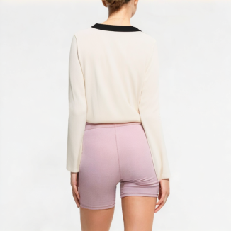 Irregular Drawstring Knitted Long Sleeves 