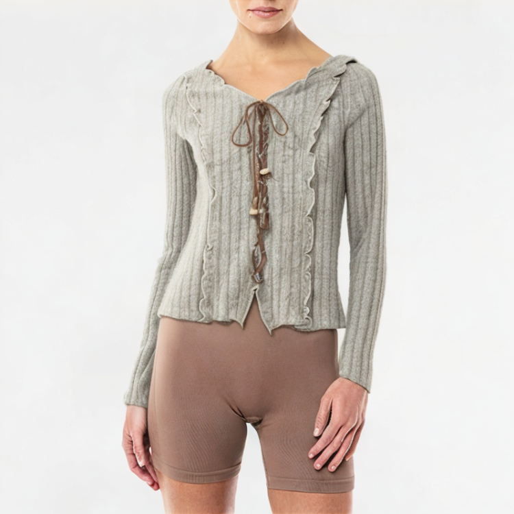 Slim Fit V-Neck Knitted Long Sleeve 