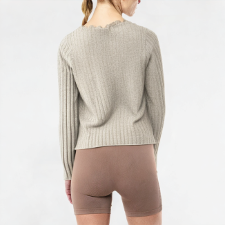 Slim Fit V-Neck Knitted Long Sleeve 