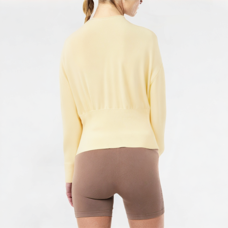Off-Shoulder Knitted Long-Sleeved Top 