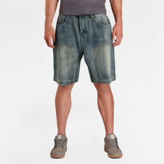 Semi-Elastic Denim Shorts