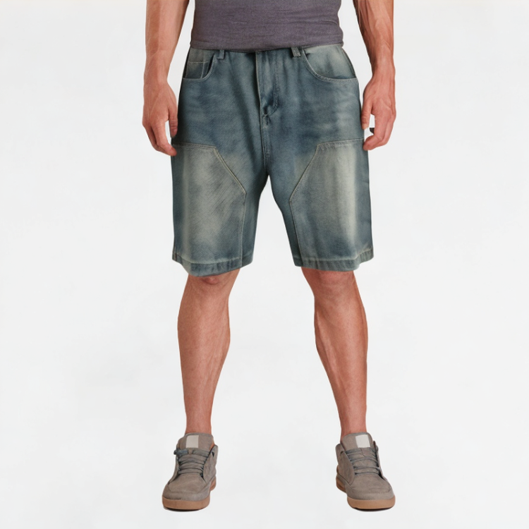 Semi-Elastic Denim Shorts