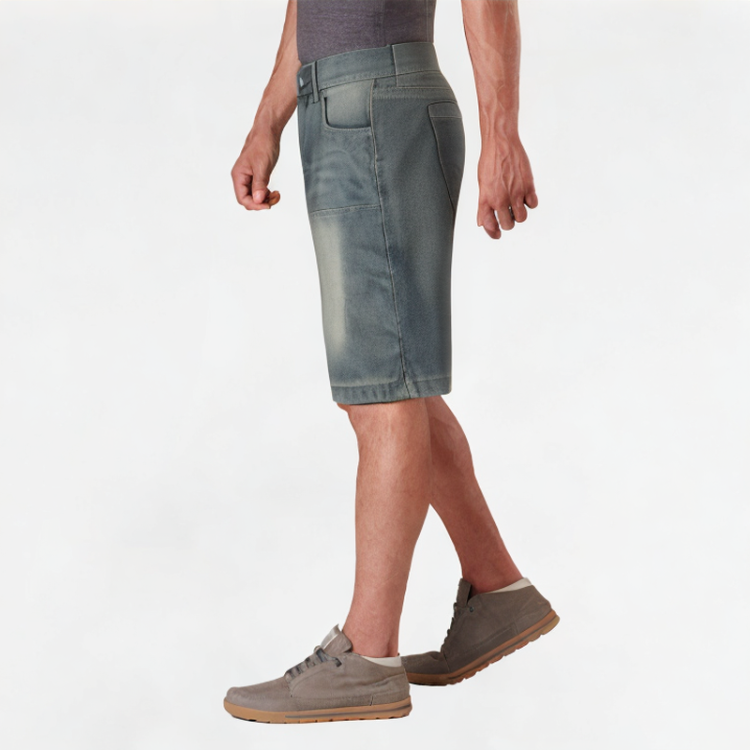 Semi-Elastic Denim Shorts