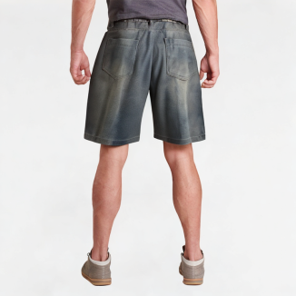 Semi-Elastic Denim Shorts