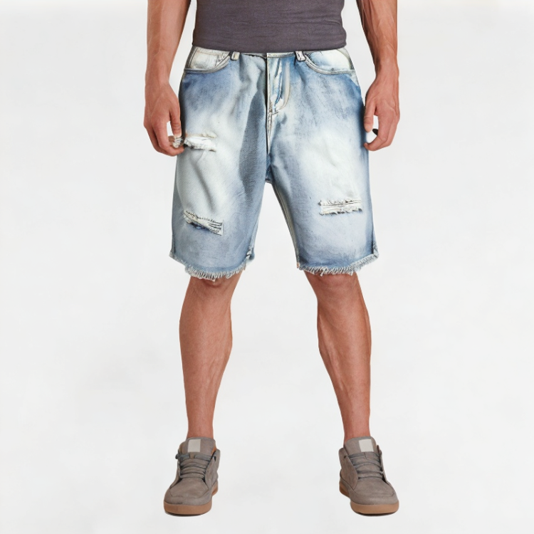 Personalized Ripped Denim Shorts 