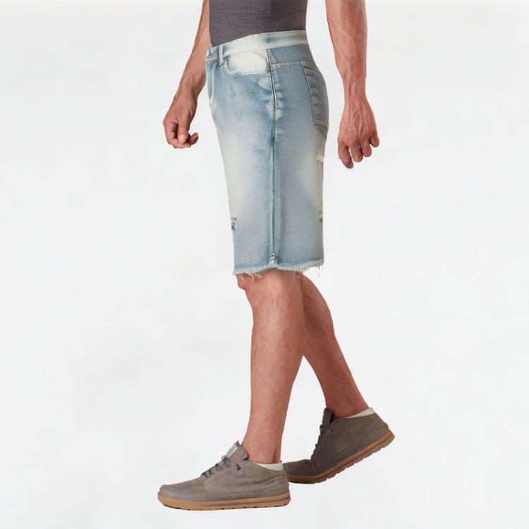 Personalized Ripped Denim Shorts 