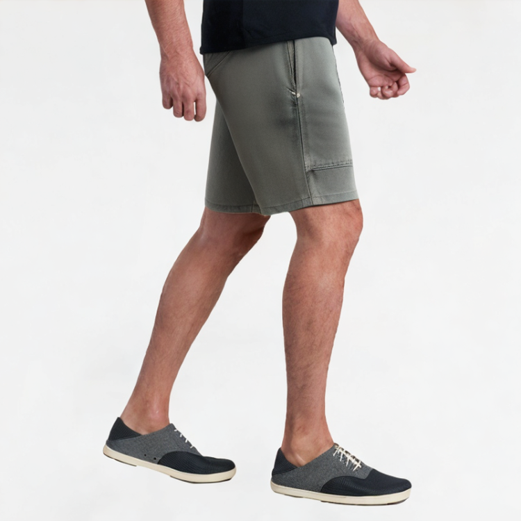 Summer Semi-Elastic Waist Straight Denim Shorts 