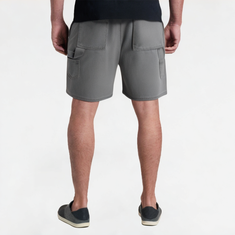 Summer Semi-Elastic Waist Straight Denim Shorts 