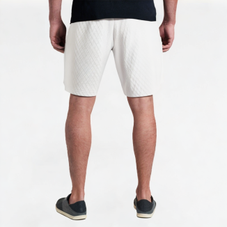 Plaid Texture Drawstring Shorts