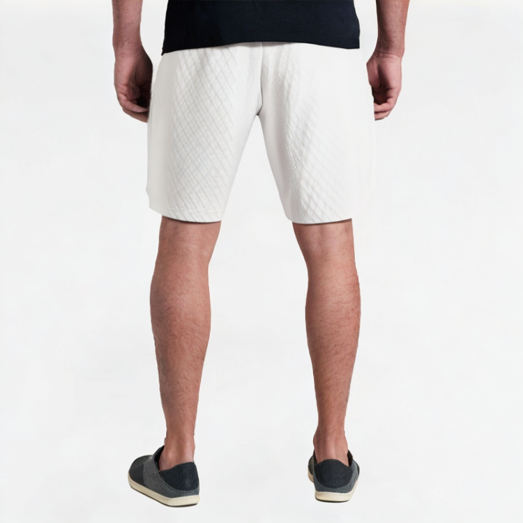 Plaid Texture Drawstring Shorts