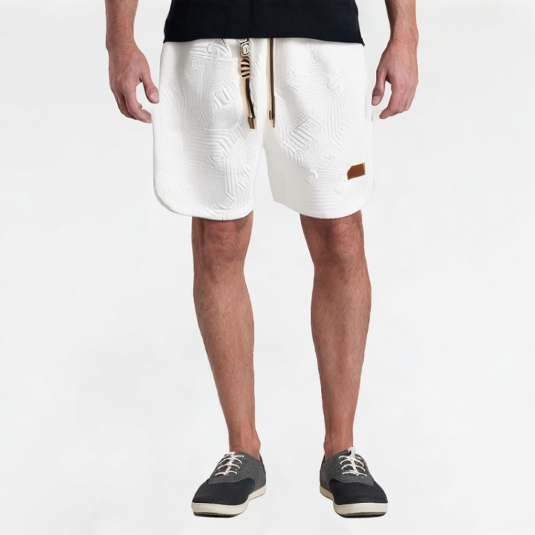 Jacquard Texture Split Shorts 