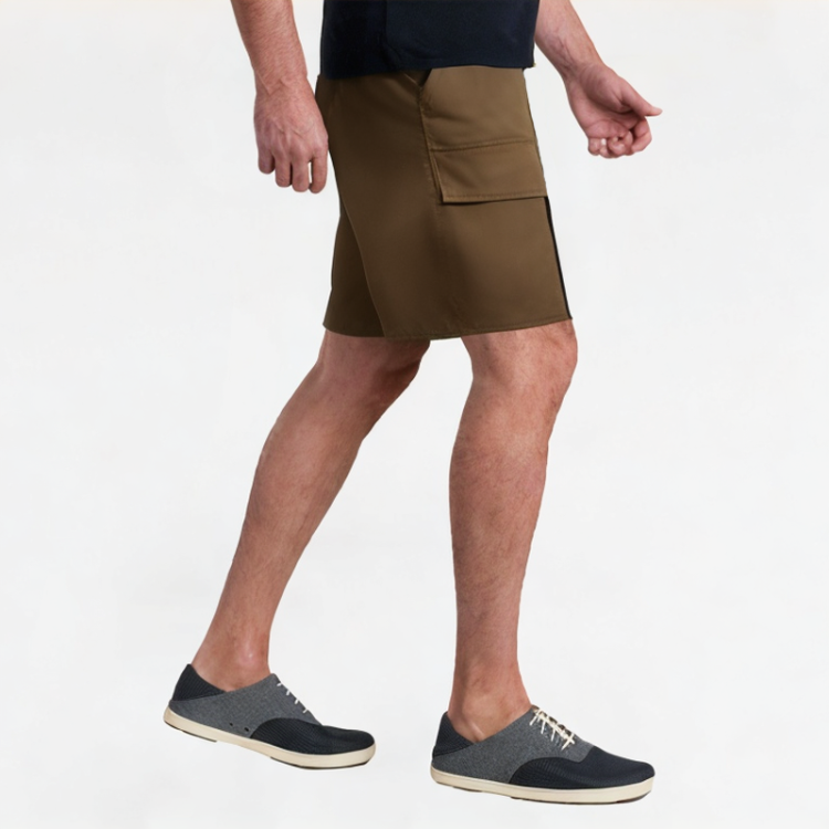 Trendy Drawstring Solid Color Straight Shorts 