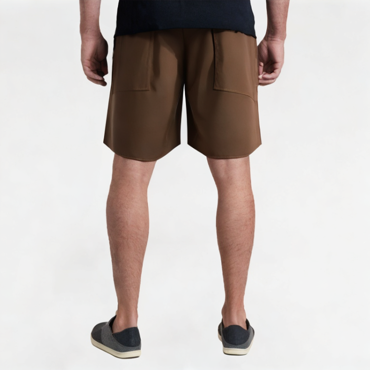 Trendy Drawstring Solid Color Straight Shorts 