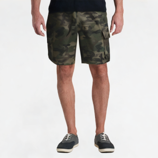 Retro Camouflage Denim Shorts 