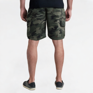Retro Camouflage Denim Shorts 