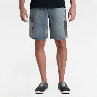 Casual Patchwork Workwear Denim Shorts 