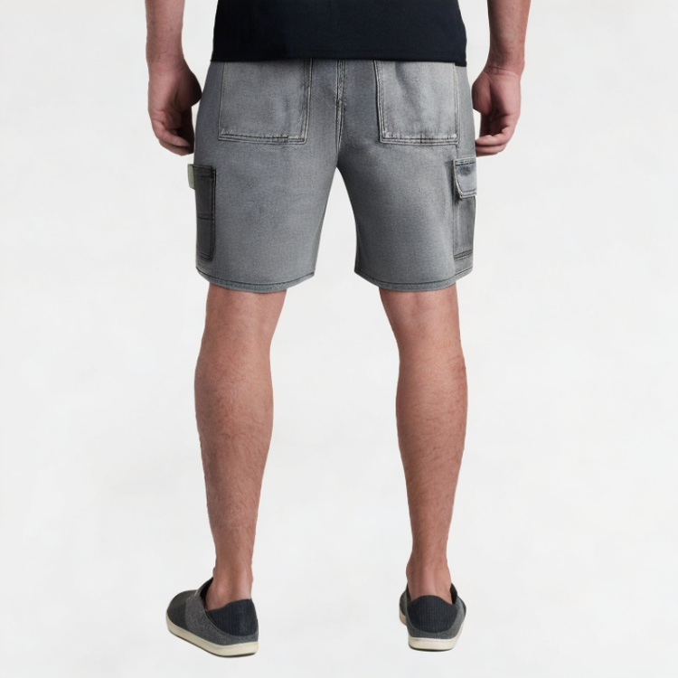 Casual Patchwork Workwear Denim Shorts 