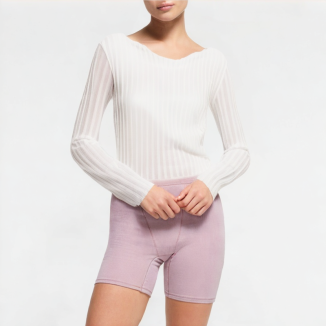 Comfortable And Breathable White Drawstring Long Sleeves