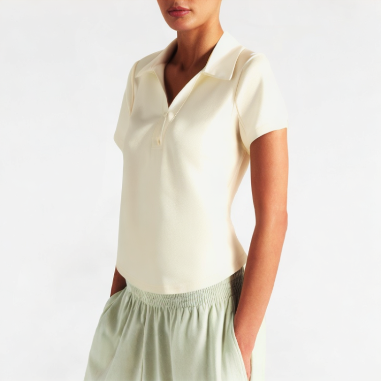 Summer Slim V-Neck Short Sleeves 