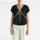 Lace V-Neck Short Sleeves