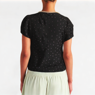 Lace V-Neck Short Sleeves