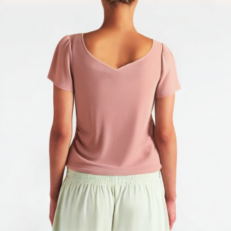 Fake Two-Piece Layered Sling Short Sleeves