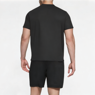 Trendy Metal Flying Button Short Sleeve 