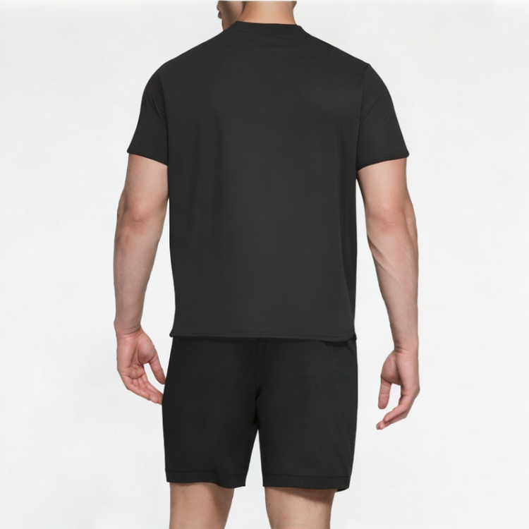 Trendy Metal Flying Button Short Sleeve 