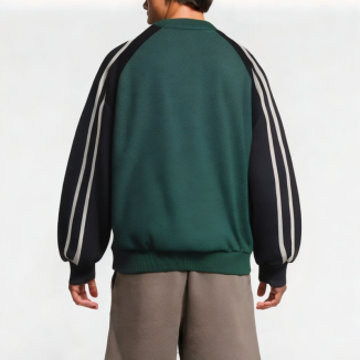 Men's Casual Contrasting Round Neck Sweatshirt 