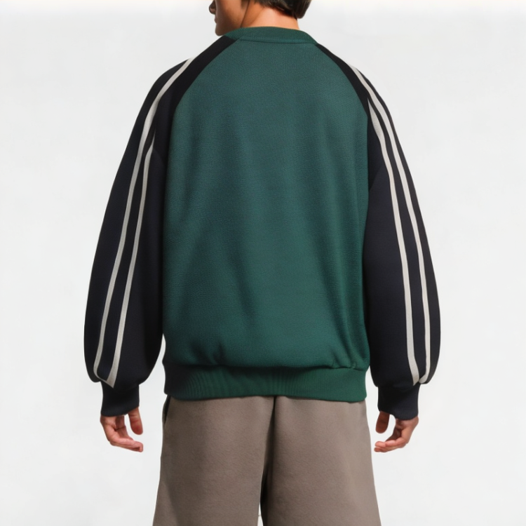 Men's Casual Contrasting Round Neck Sweatshirt 