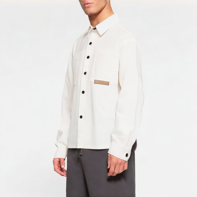 Casual Solid Color Long-Sleeved Shirt 