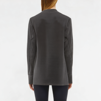 Velvet Long-Sleeved Top With Ribbons 