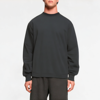 Solid Color Slit Button Pullover Sweatshirt 