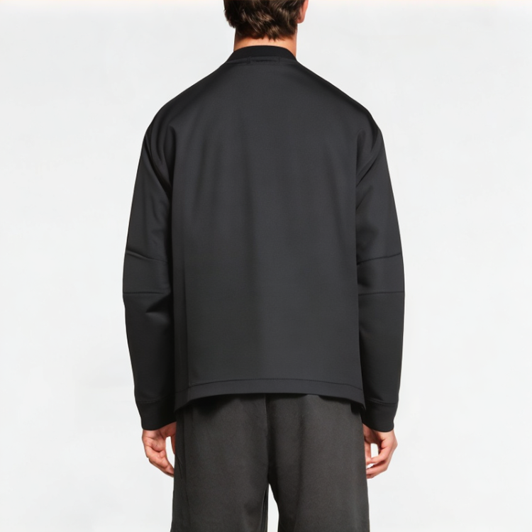 Solid Color Slit Button Pullover Sweatshirt 