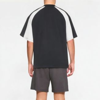 Splicing Contrast Color Short Sleeves 