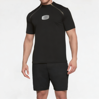 Men's Double Zipper Decorated Short Sleeve